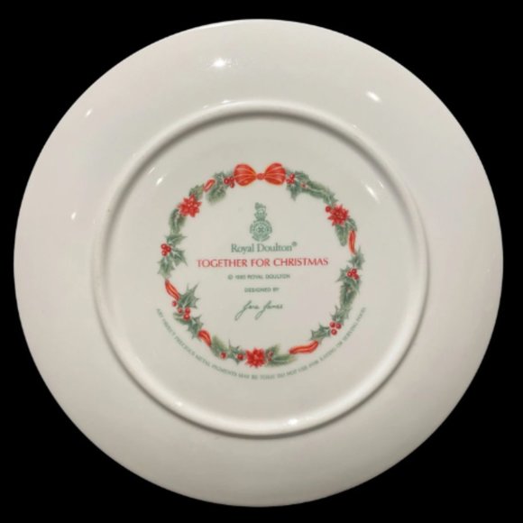 Vintage Royal Doulton "Together For Christmas" Collector Plate, 1993 - Picture 2 of 2